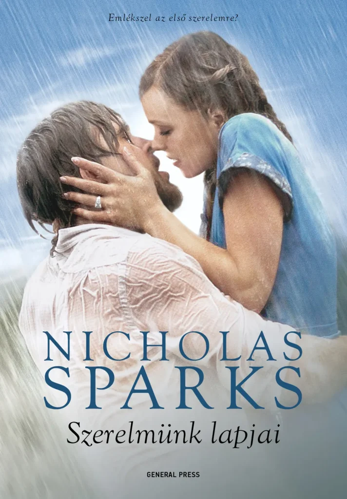 Nicholas Sparks Szerelmünk lapjai című könyvének borítója
